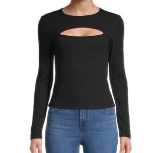 NWOT BCBGENERATION Ribbed Cutout Top